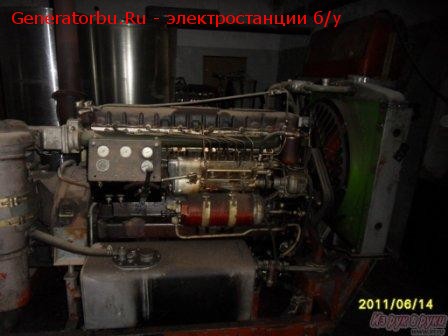 Дизель генератор АД-100-Т400 (100квт, 380В), 1995г.в., дизель 1Д6, на раме